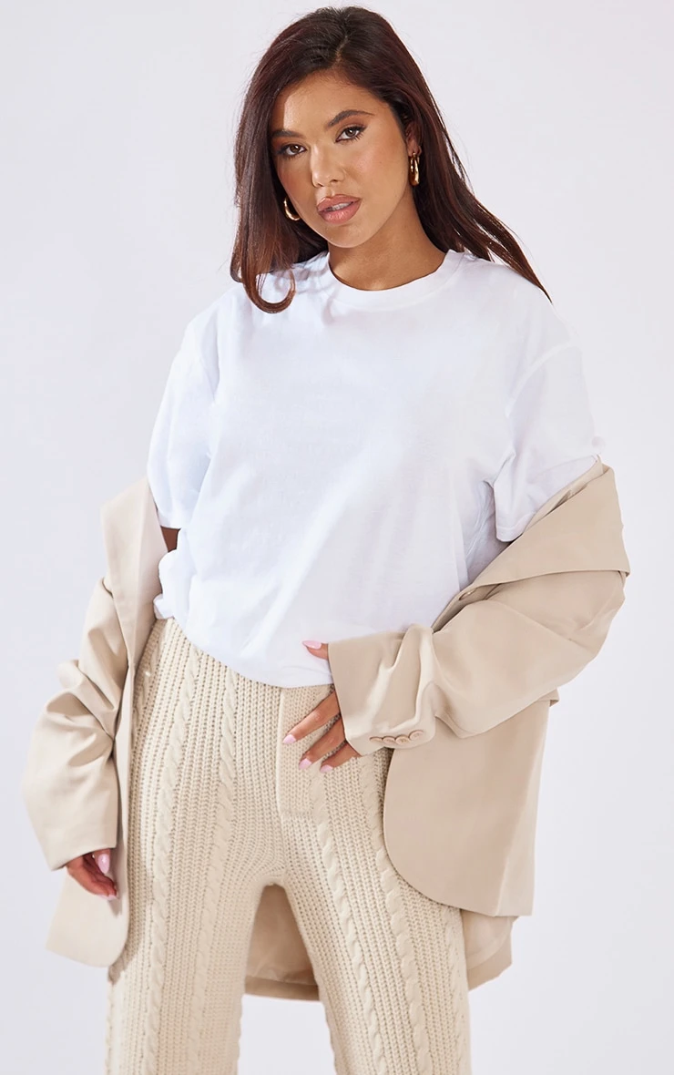 Cotton White Oversized T-Shirt - Image 6