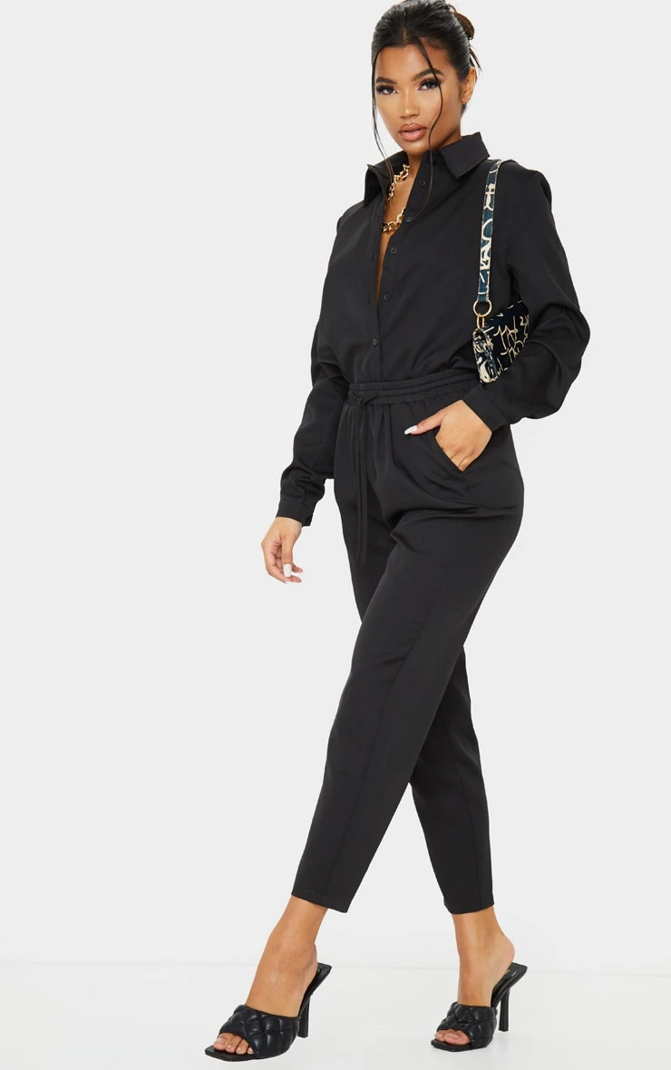 Black Oversized Long Sleeve Shirt - Image 3