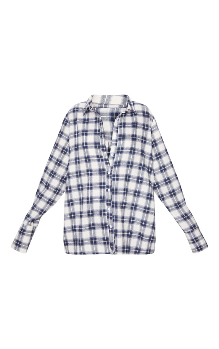 White Oversized Flannel Shirt - Image 3