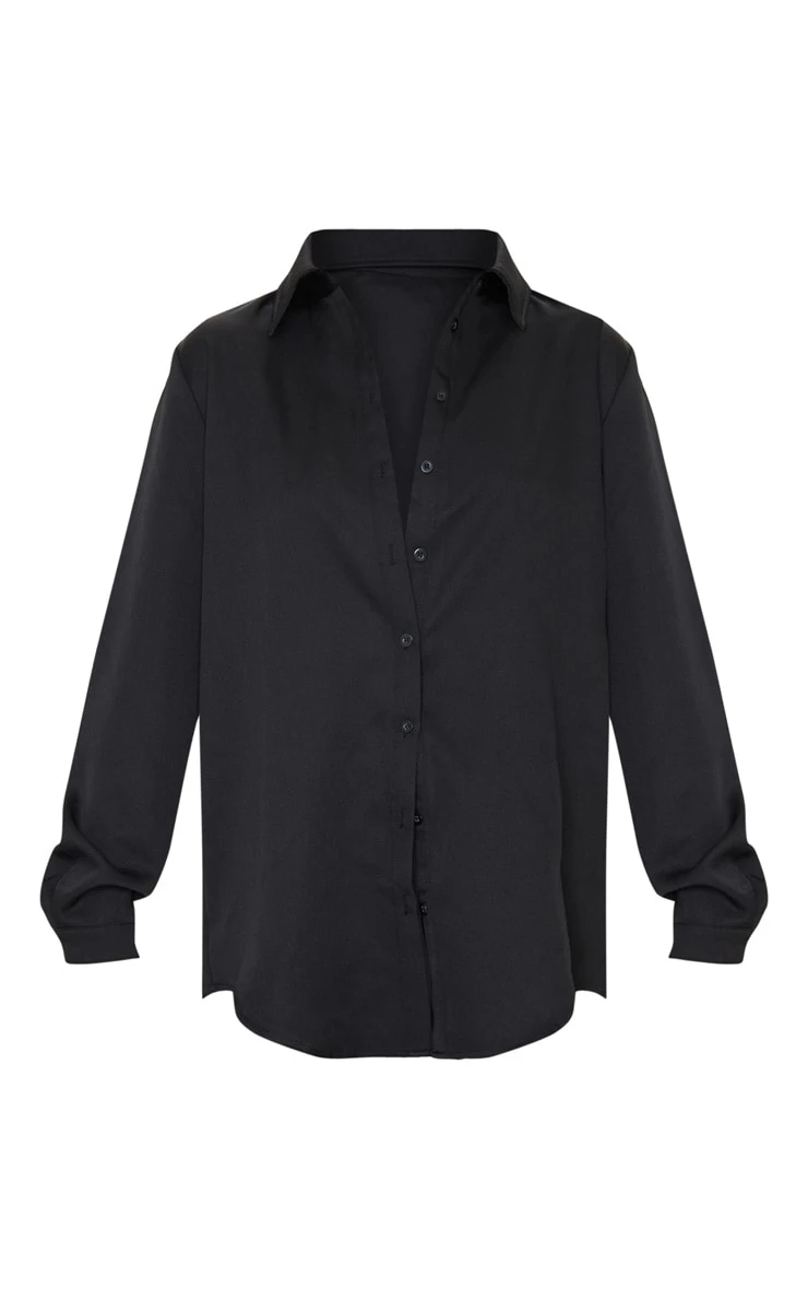 Black Oversized Long Sleeve Shirt - Image 5