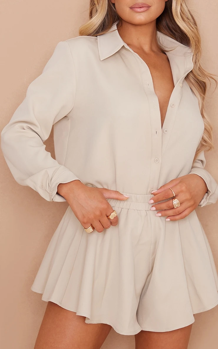 Stone Long Sleeve Oversized Shirt - Image 4