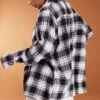 Black Oversized Checked Shirt